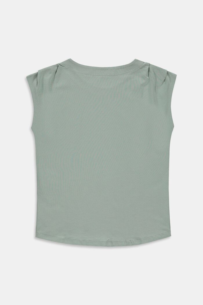 T-shirt à imprimé en coton stretch, KHAKI GREEN, detail image number 1