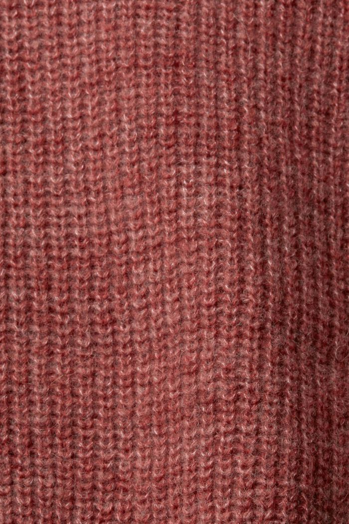 Pull en laine mélangée de coupe courte, TERRACOTTA, detail image number 5