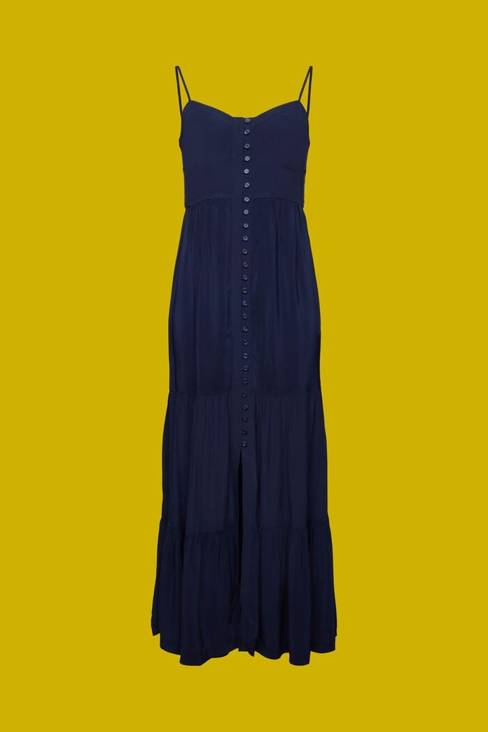 Maxi-jurk met schouderbandjes, NAVY, detail image number 6