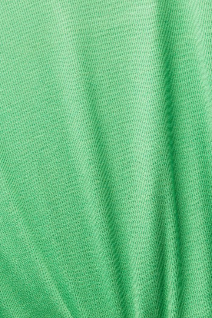 T-shirt côtelé à encolure en V, CITRUS GREEN, detail image number 5