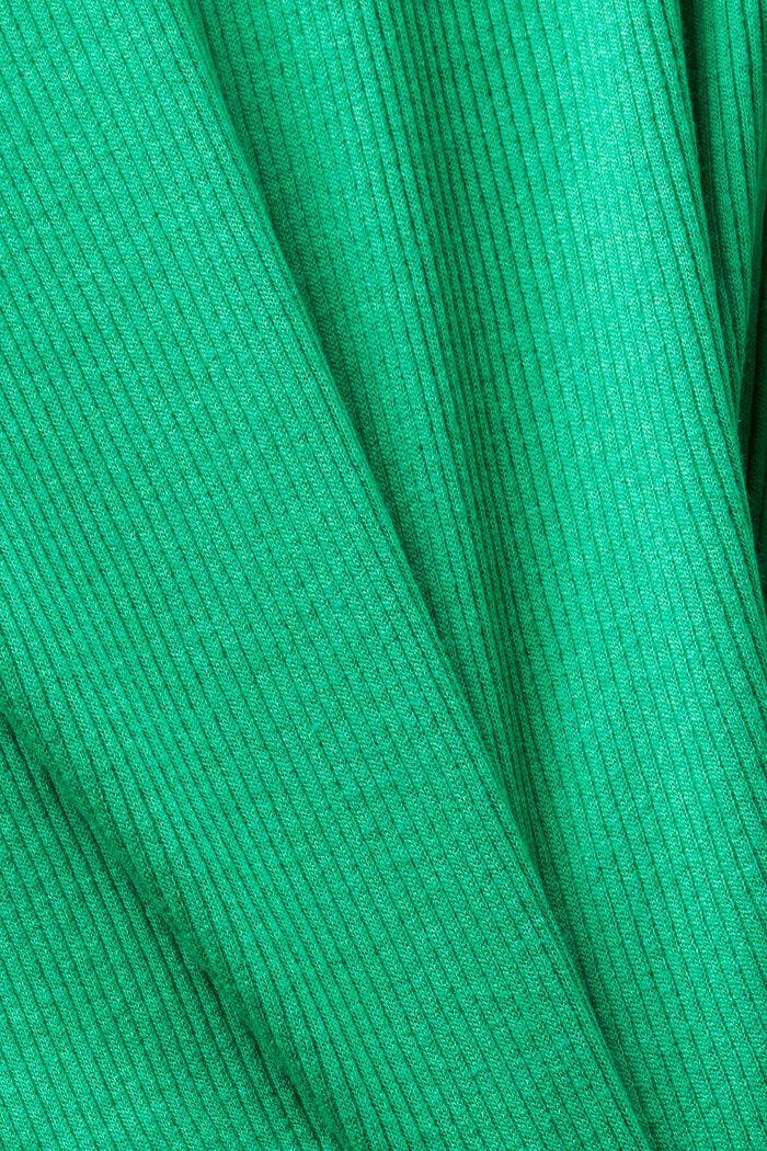 T-shirt à manches longues en jersey en maille côtelée, GREEN, detail image number 5