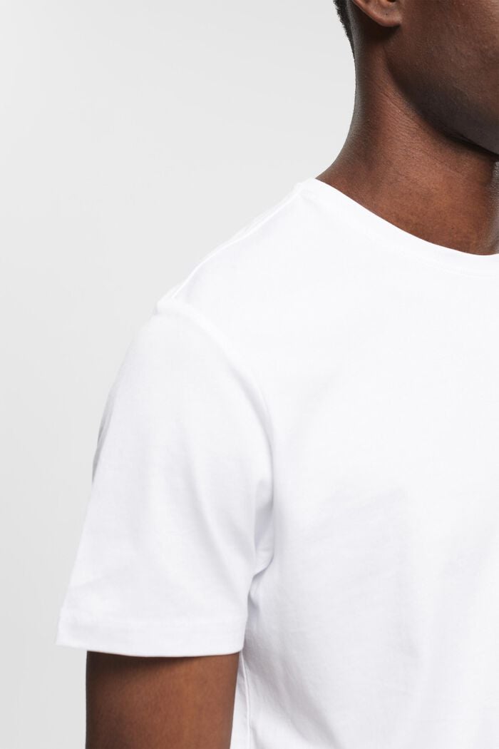 Slim fit T-shirt van pimakatoen, WHITE, detail image number 2