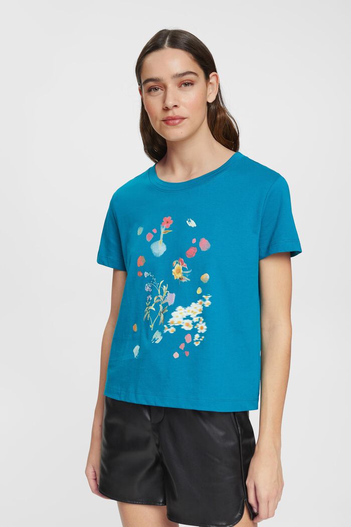 T-shirt à imprimé à fleurs