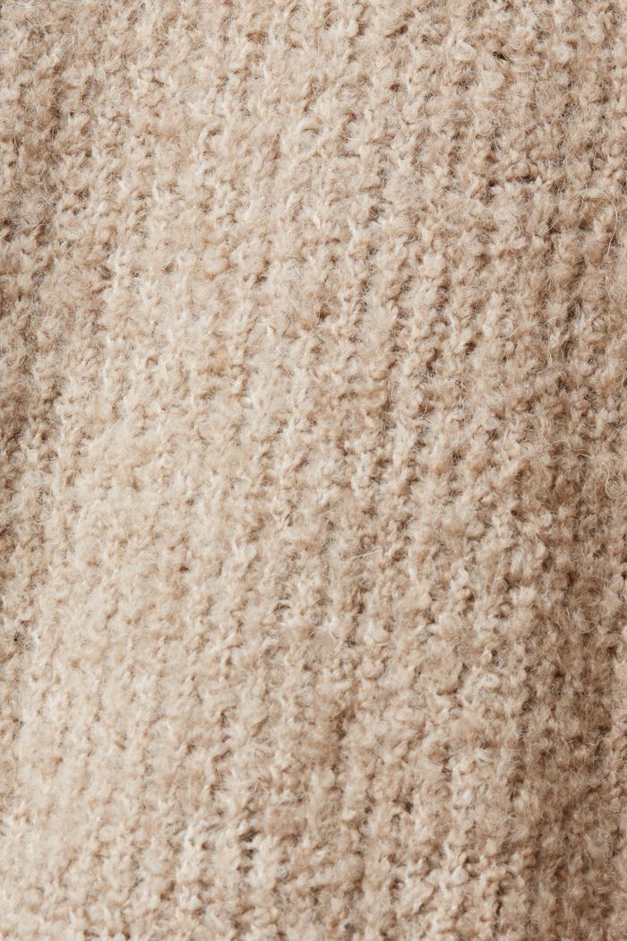 Cardigan en laine mélangée à ceinture, LIGHT TAUPE, detail image number 1