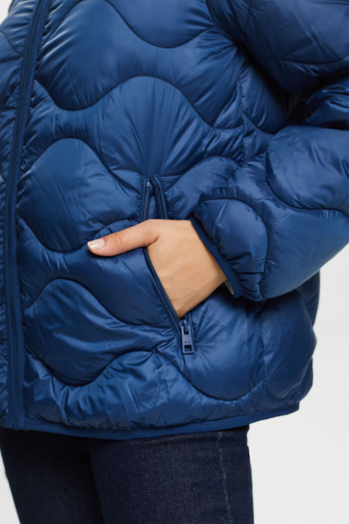 Recyclée : la veste transformable matelassée à capuche, GREY BLUE, detail image number 4
