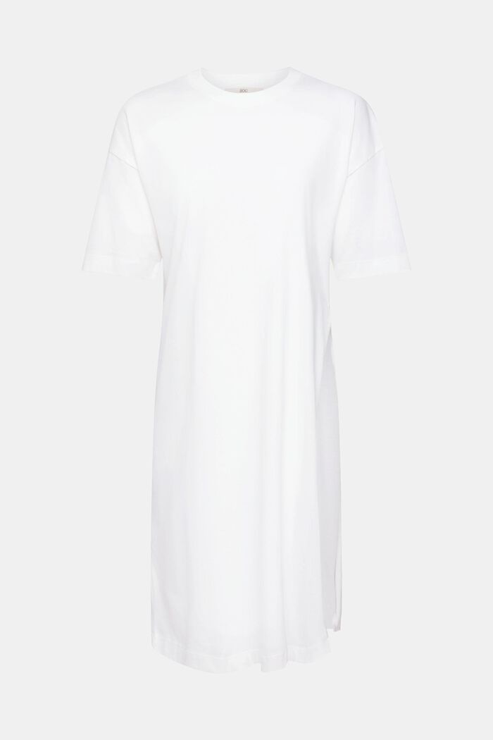 T-shirt long doté d’une fente d’aisance latérale, OFF WHITE, overview