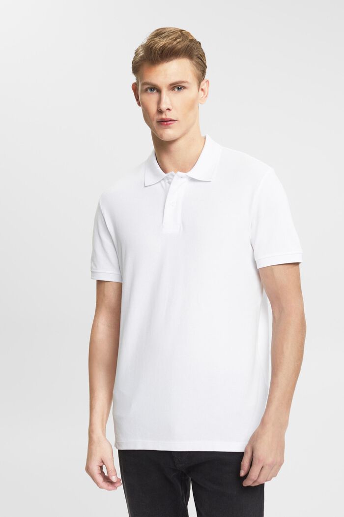 Polo coupe Slim Fit, WHITE, detail image number 0