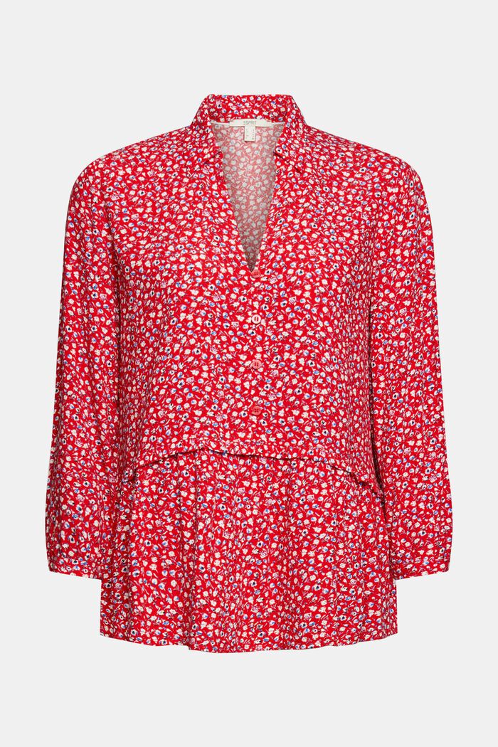 Blouse, RED, overview