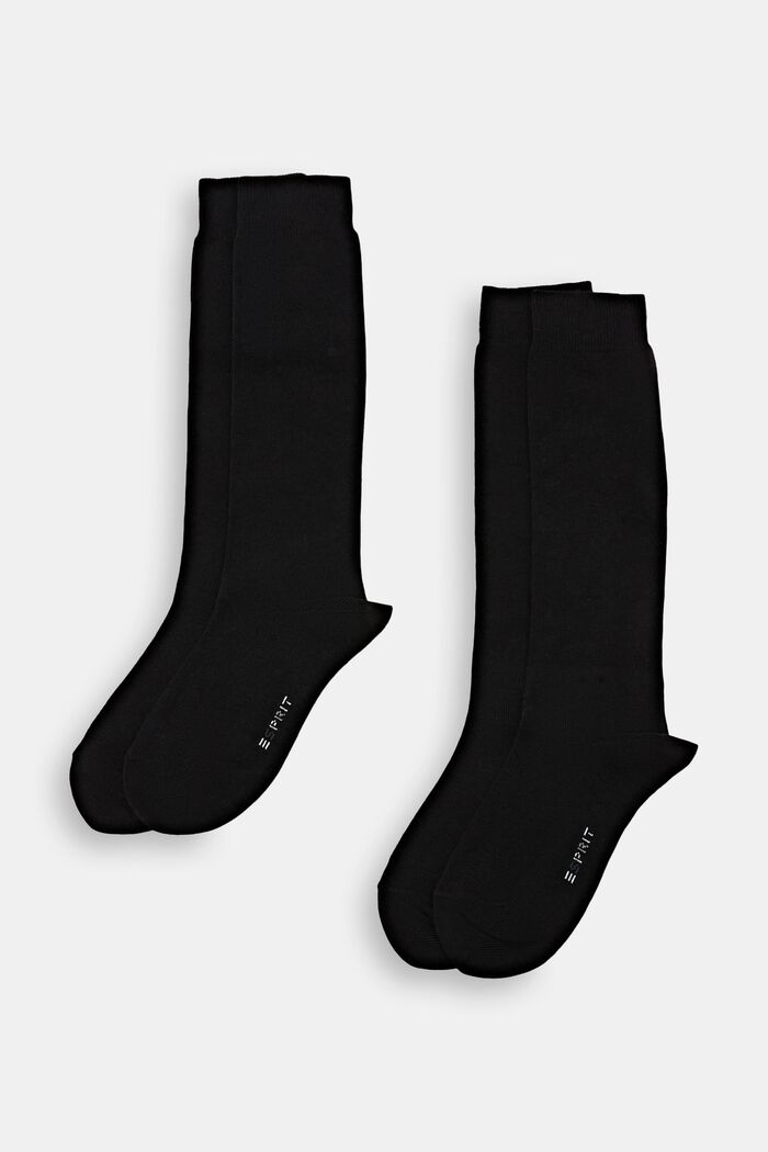 Lot de 2 paires de chaussettes en maille épaisse, BLACK, detail image number 0