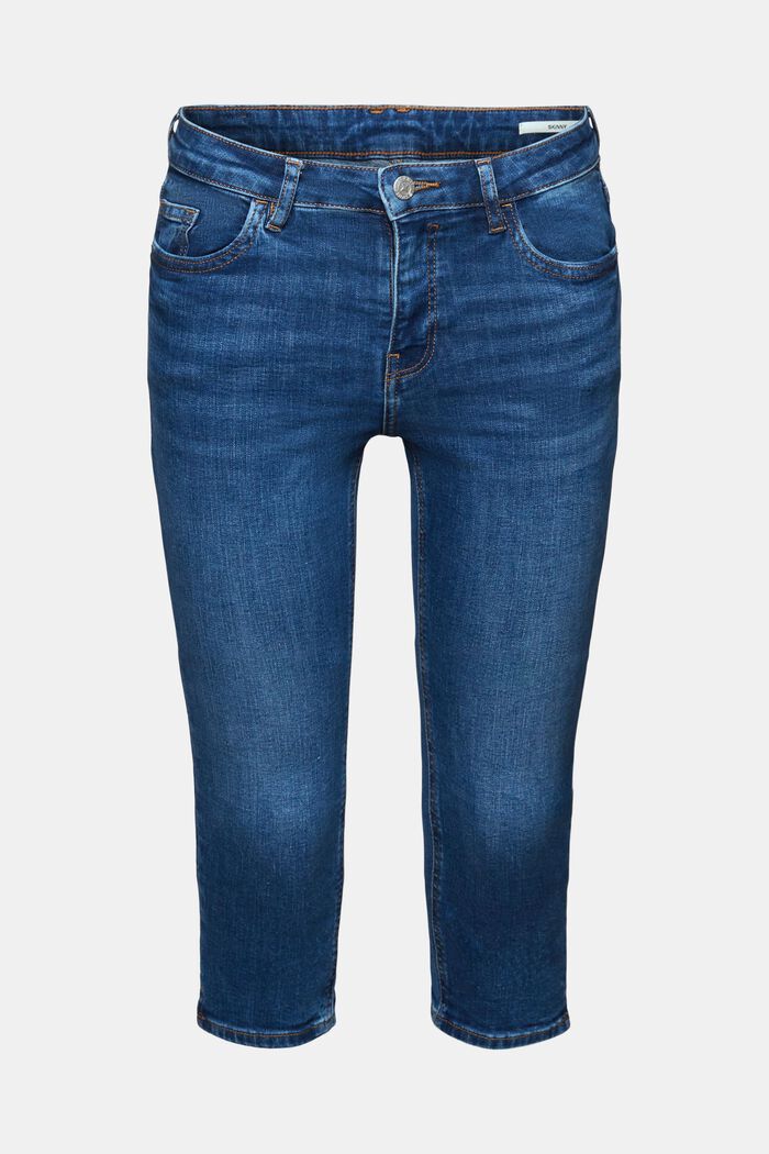 Capri-jeans van organic cotton, BLUE MEDIUM WASHED, detail image number 7