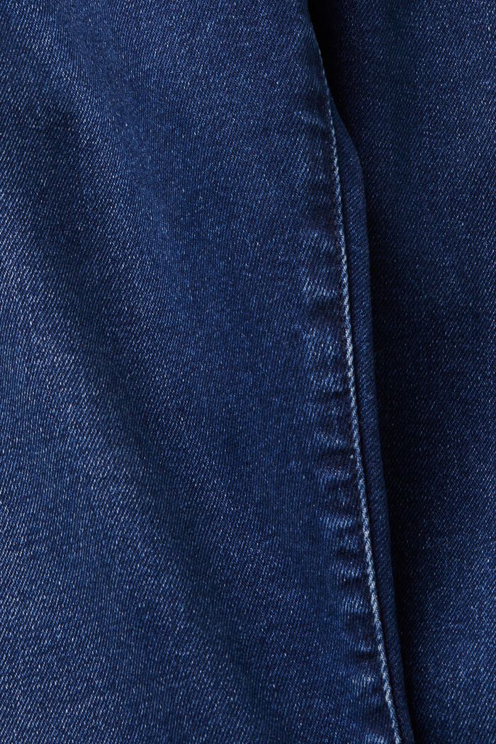 Jean de coupe Slim Fit à taille mi-haute, BLUE DARK WASHED, detail image number 6