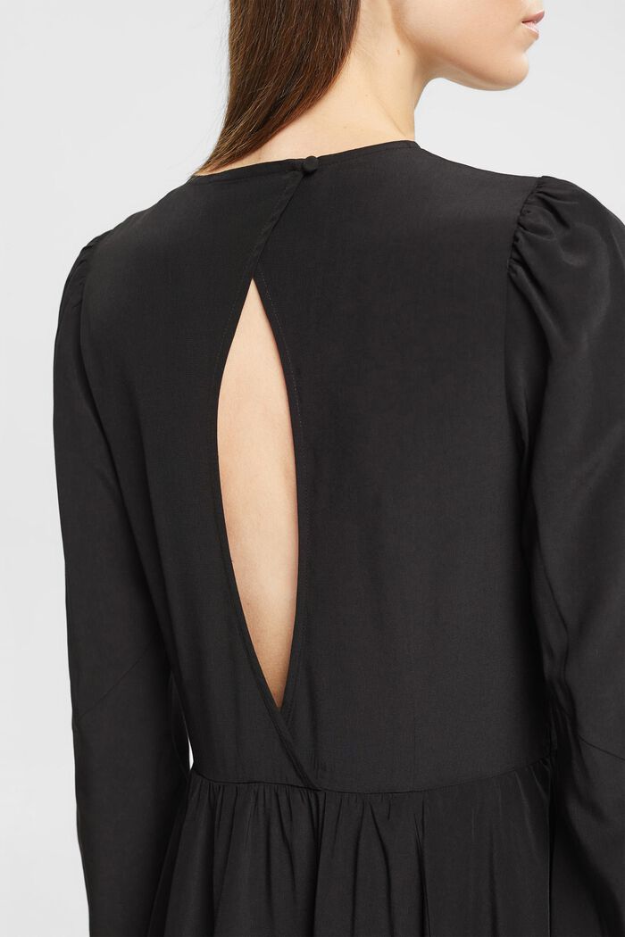 Midi-jurk met lange mouwen, BLACK, detail image number 2