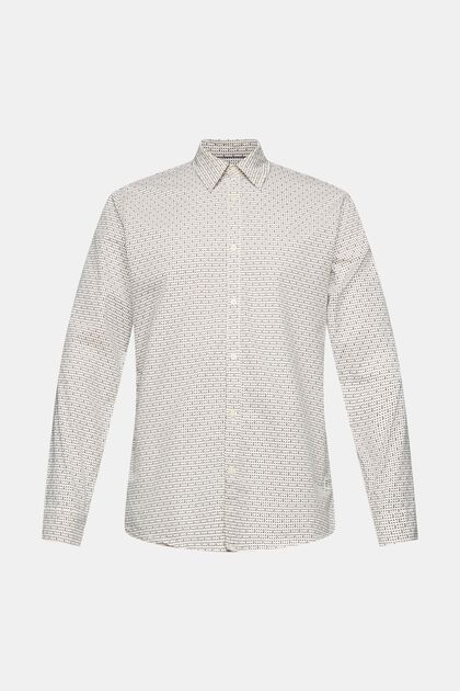 Slim fit-overhemd met patroon all-over