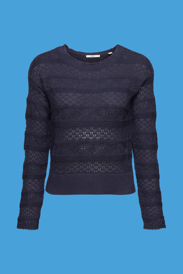 Pull-over en coton durable texturé, NEW NAVY, detail image number 5
