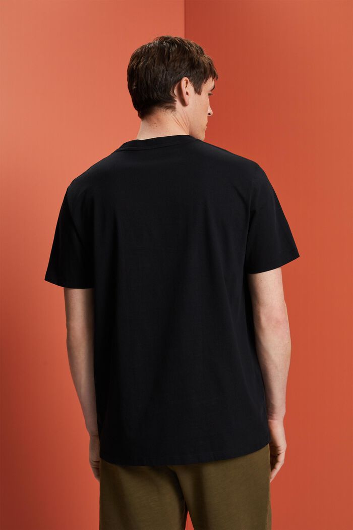 Jersey T-shirt met print, 100% katoen, BLACK, detail image number 3