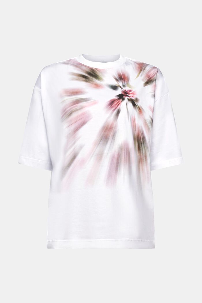 T-shirt oversize à imprimé graphique, WHITE, detail image number 6