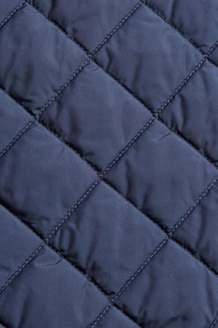 En matières recyclées : le manteau à surpiqûres en diamant, NAVY, detail image number 4