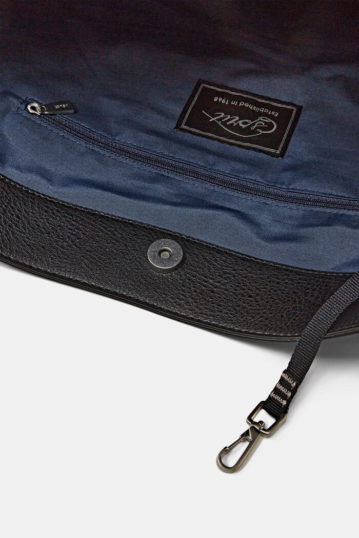Gerecycled: hobo bag met leerlook, BLACK, detail image number 3