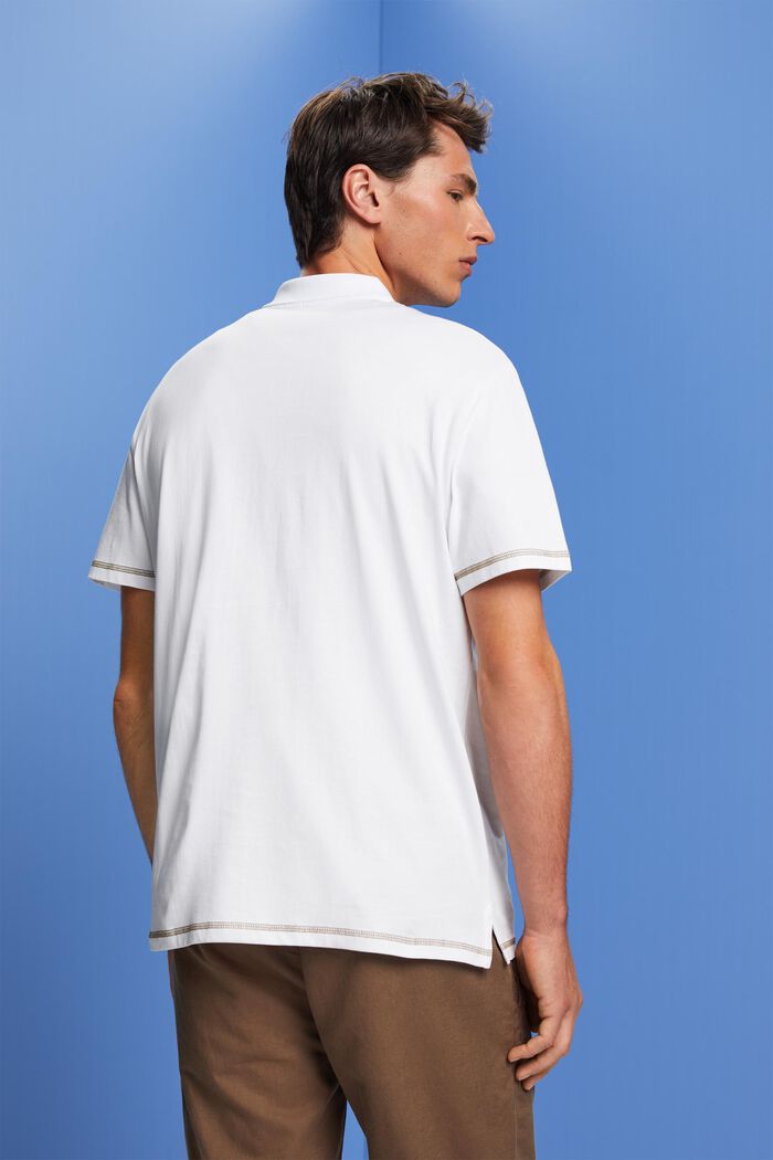 Polo en jersey, 100 % coton, WHITE, detail image number 3