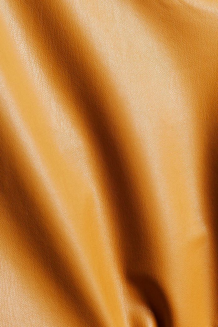 Cropped broek van imitatieleer, CAMEL, detail image number 4