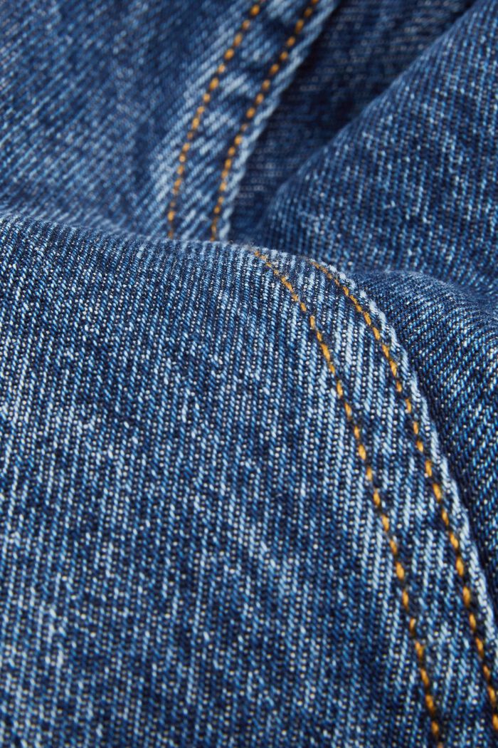 Jeans met rechte pijpen van duurzaam katoen, BLUE DARK WASHED, detail image number 7