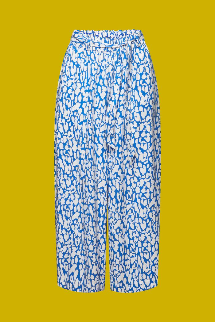 Pull-on culotte met strikceintuur, LENZING™ ECOVERO™, BRIGHT BLUE, detail image number 7