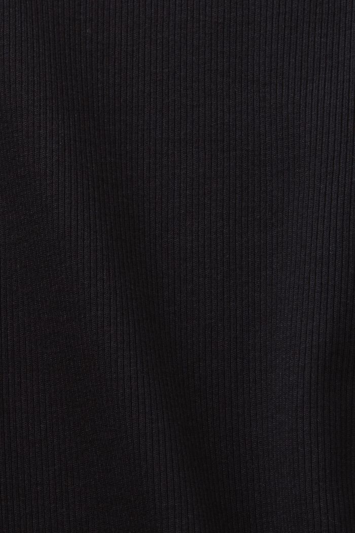 T-shirt van katoen-jersey met ronde hals, BLACK, detail image number 5