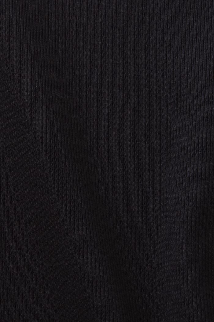 T-shirt van katoen-jersey met ronde hals, BLACK, detail image number 5