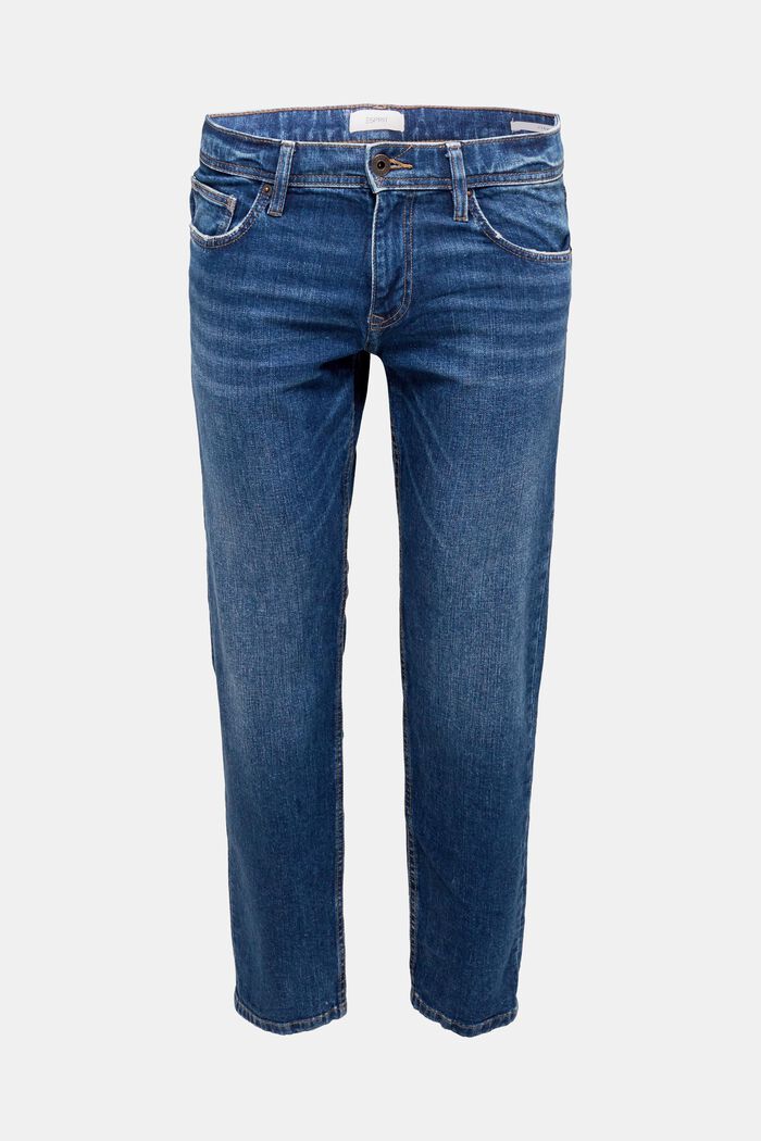 Mid-rise jeans met rechte pijpen, BLUE MEDIUM WASHED, detail image number 2