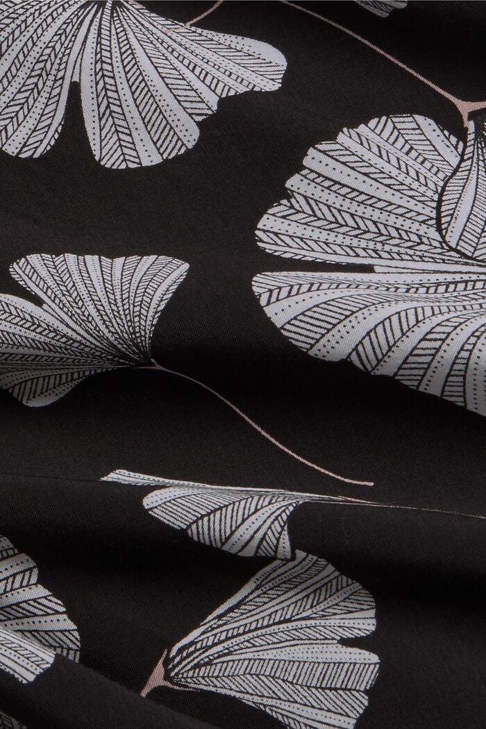 Nachthemd met ginkgoprint, LENZING™ ECOVERO™, BLACK, detail image number 4