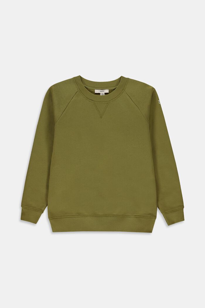 Sweat-shirt 100 % coton, LEAF GREEN, overview