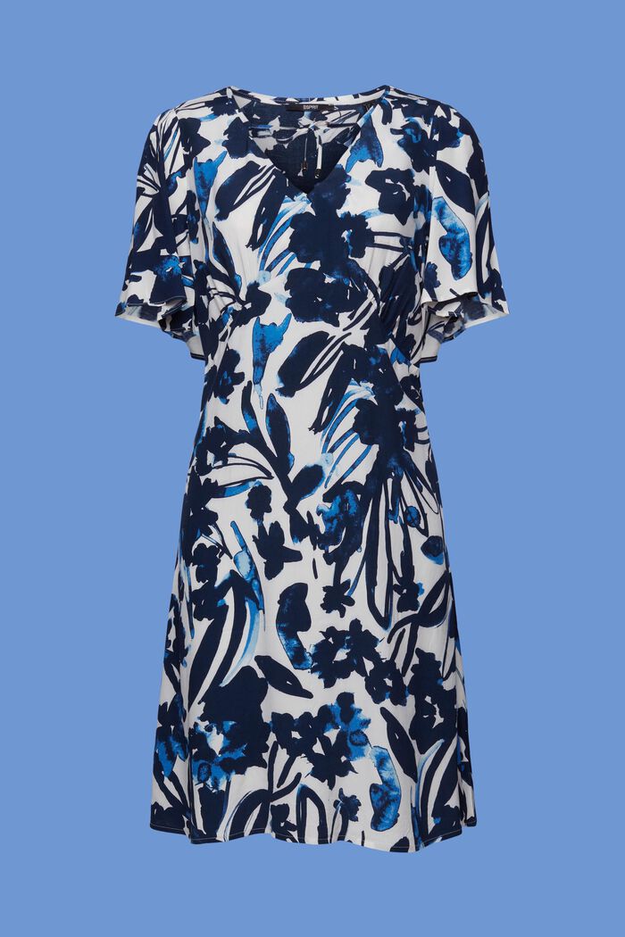 Mini-robe à motif, LENZING™ ECOVERO™, DARK BLUE, detail image number 5