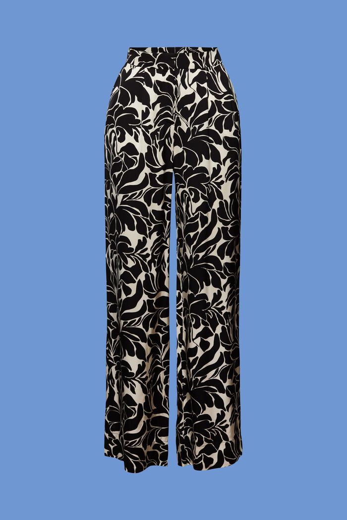 Satijnen broek met wijde pijpen, LENZING™ ECOVERO™, WHITE, detail image number 6