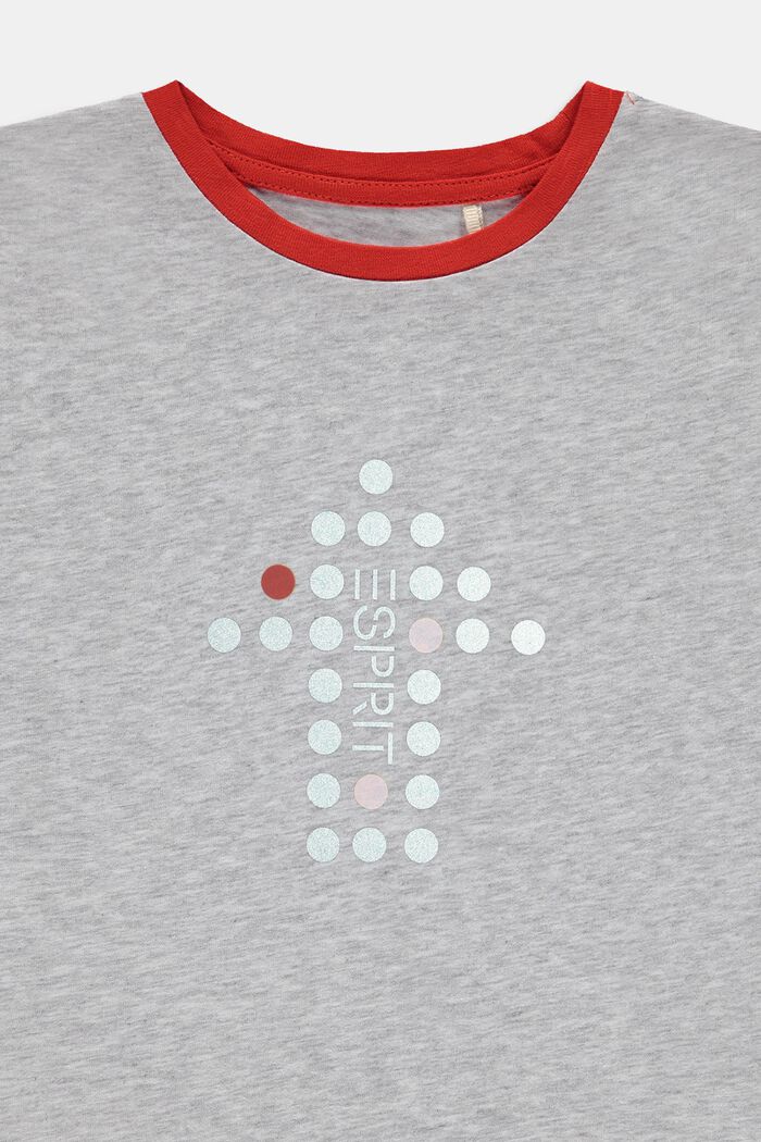 T-shirt met reflecterende print, DUSTY NUDE, detail image number 2