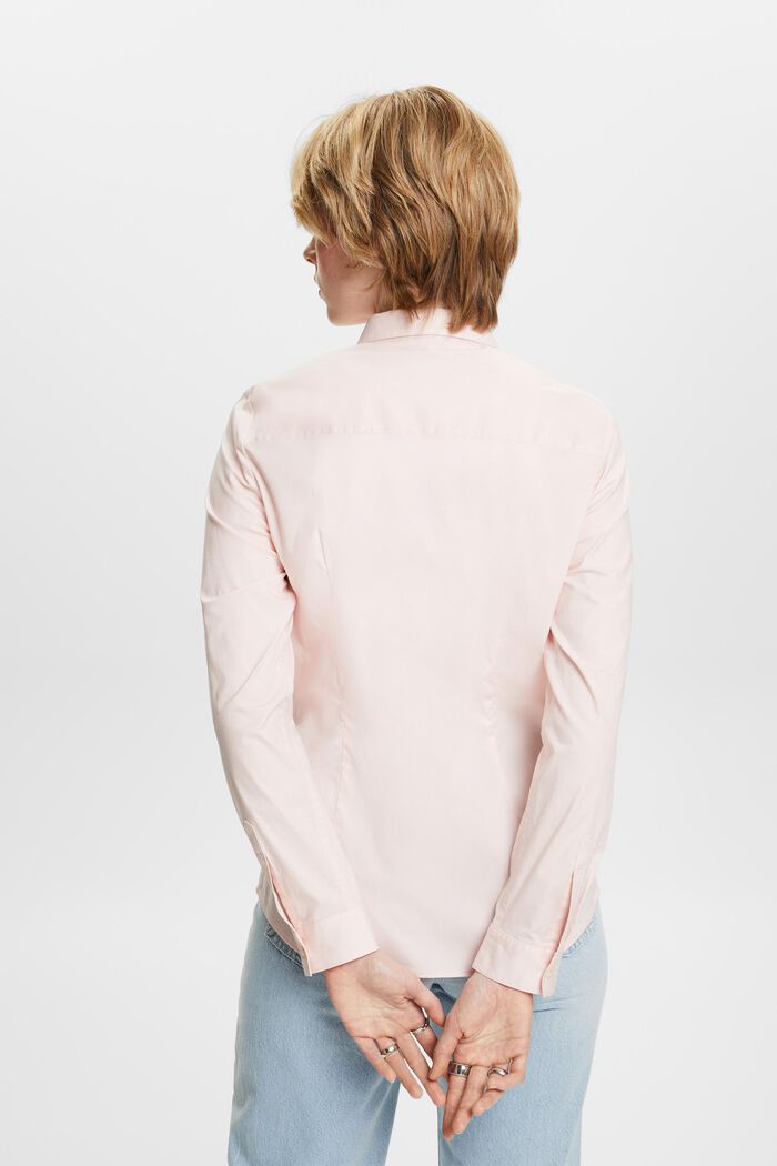 Shirt met lange mouwen van popeline, LIGHT PINK, detail image number 3
