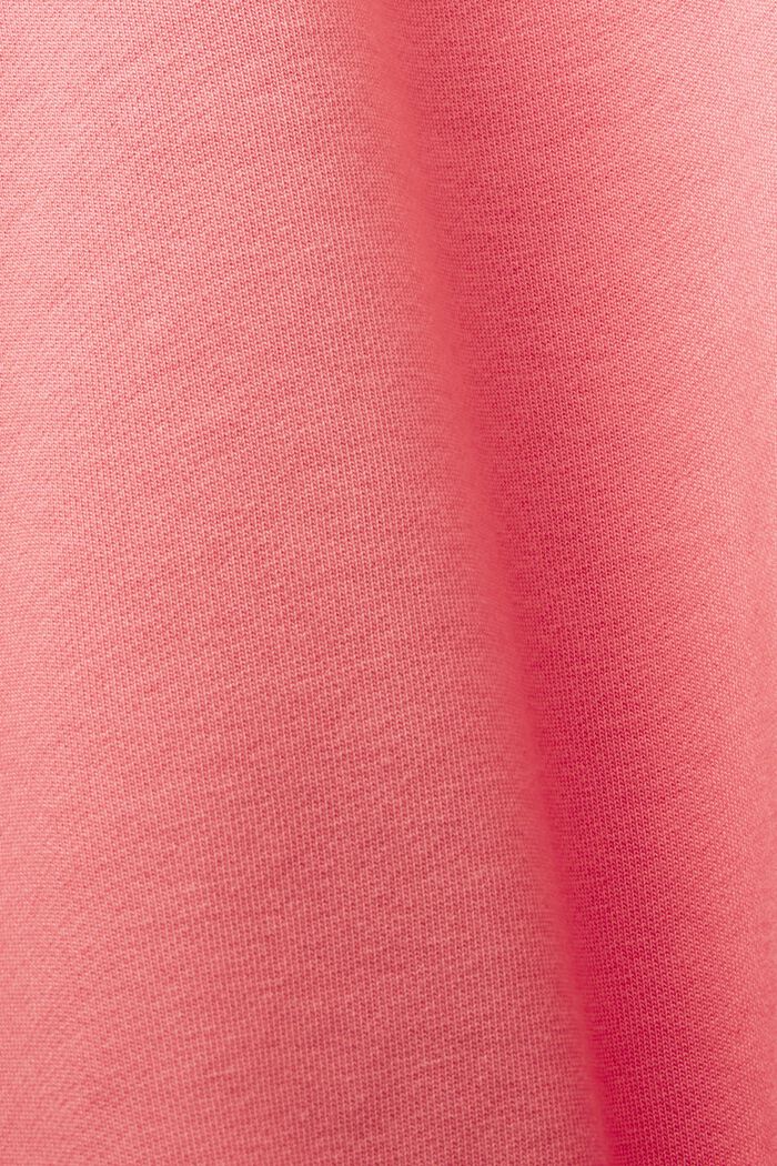Sweatshirt van organic cotton met ronde hals en logo, PINK, detail image number 5