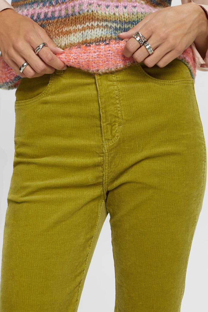 Pantalon en velours côtelé coupe bootcut taille haute, PISTACHIO GREEN, detail image number 2