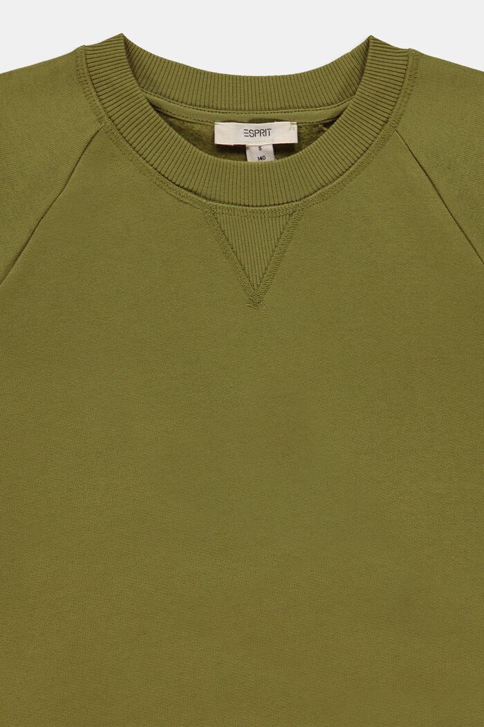 Sweatshirt van 100% katoen, LEAF GREEN, detail image number 2