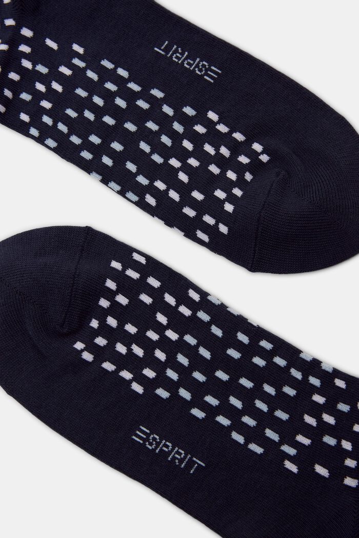 Set van 2 paar sokken met stippenmotief, organic cotton, LIGHT BLUE/NAVY, detail image number 2