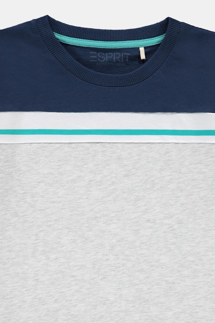 T-shirt à effet colour blocking, 100 % coton, DUSTY NUDE, detail image number 2