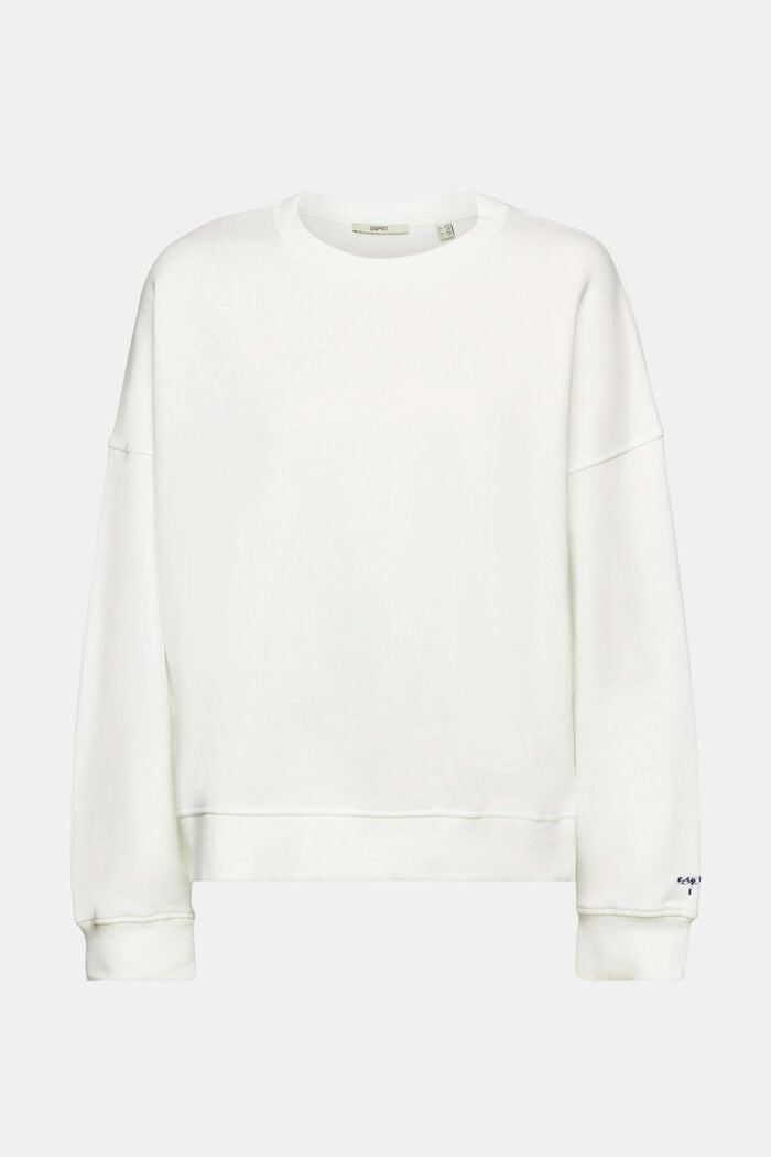 Sweatshirt met geborduurd mouwlogo, OFF WHITE, detail image number 5