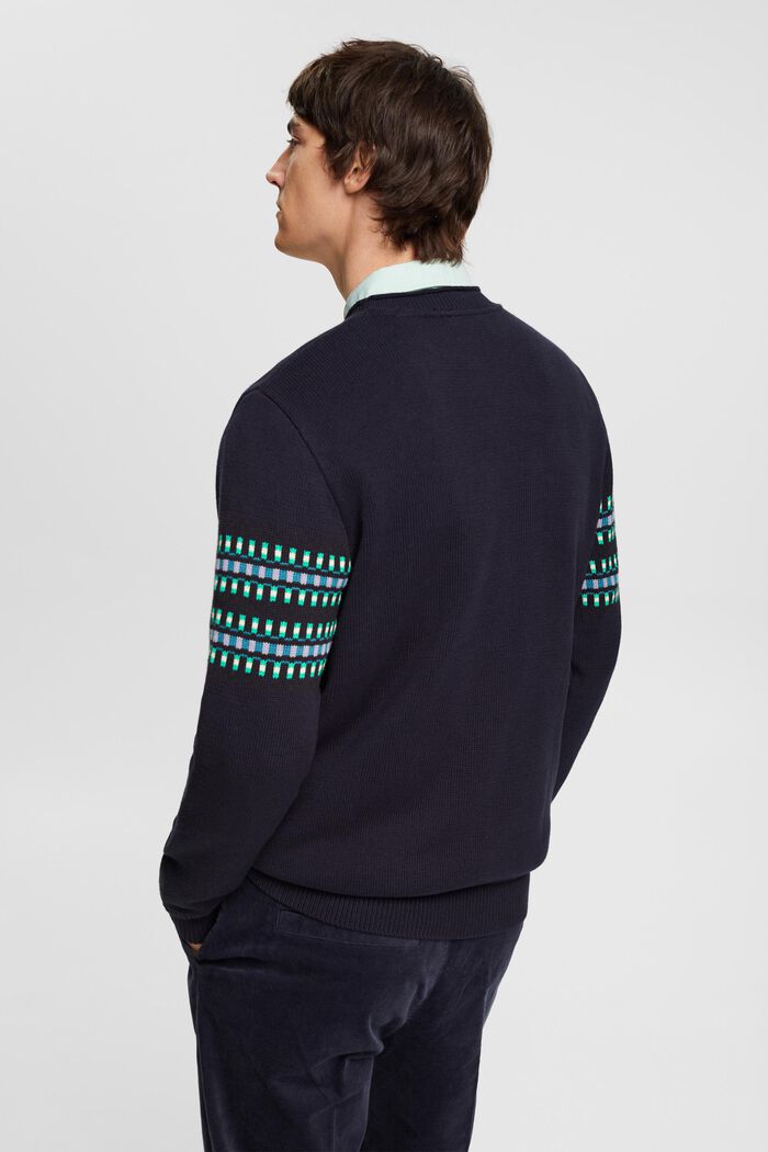 Pull-over jacquard, NAVY, detail image number 3