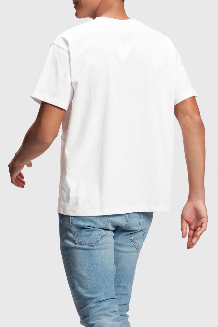 T-shirt met logo en ronde hals Yagi Archive, WHITE, detail image number 1