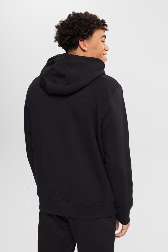 Gerecycled: sweatshirt met capuchon, BLACK, detail image number 3