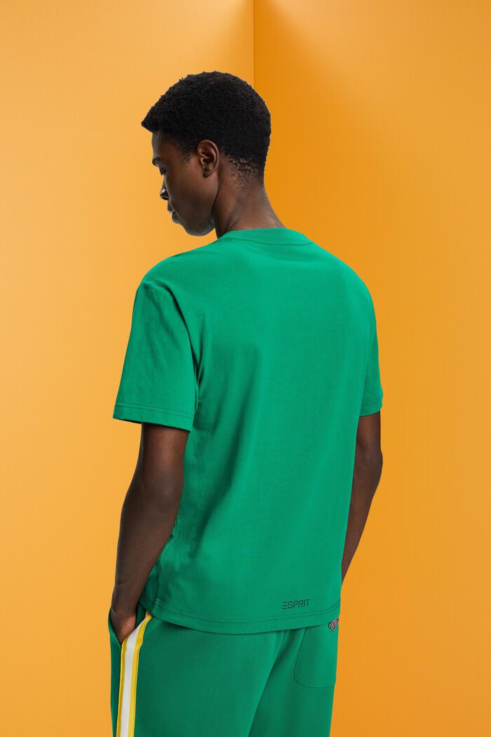T-shirt en coton à imprimé dauphin, GREEN, detail image number 3