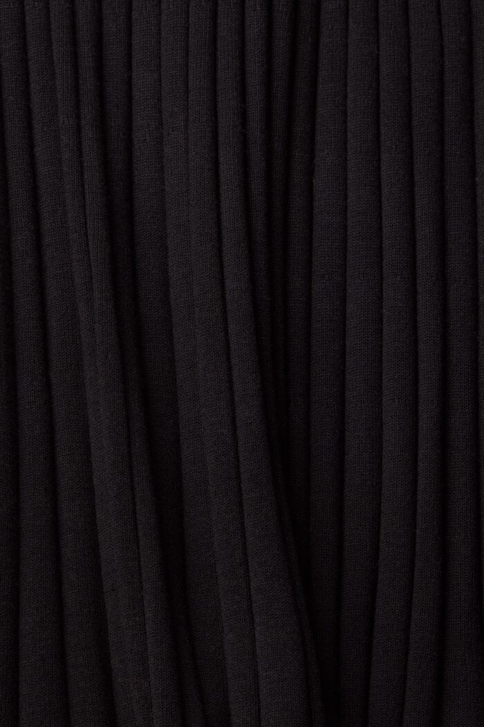Gebreide jurk met riem, LENZING™ ECOVERO™, BLACK, detail image number 6