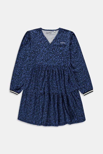Midi-jurk met print all-over, BLUE LAVENDER, overview
