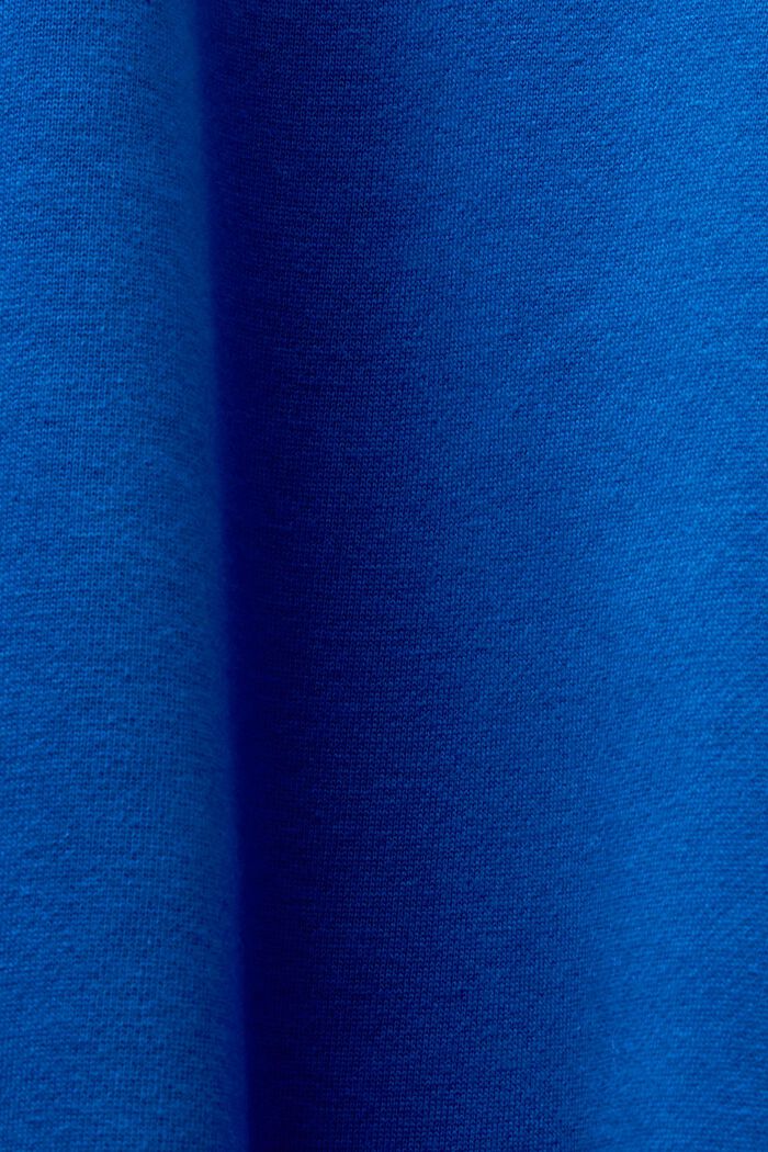 Uniseks hoodie van fleece met logo, BRIGHT BLUE, detail image number 6