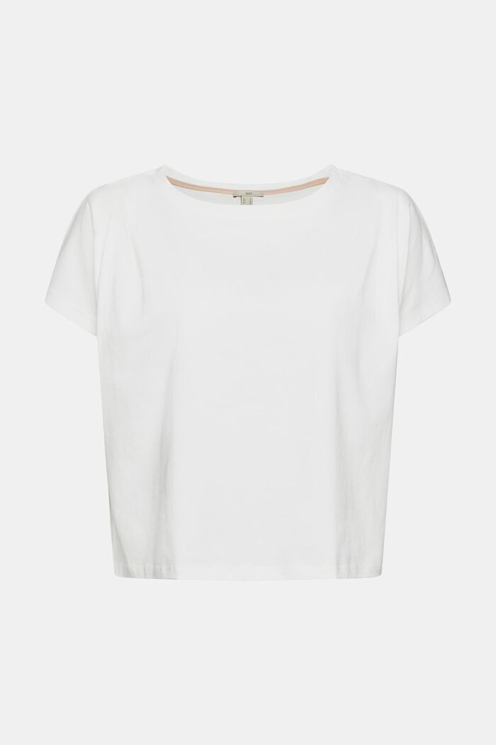 T-shirt à fronces, 100 % coton biologique, OFF WHITE, detail image number 6
