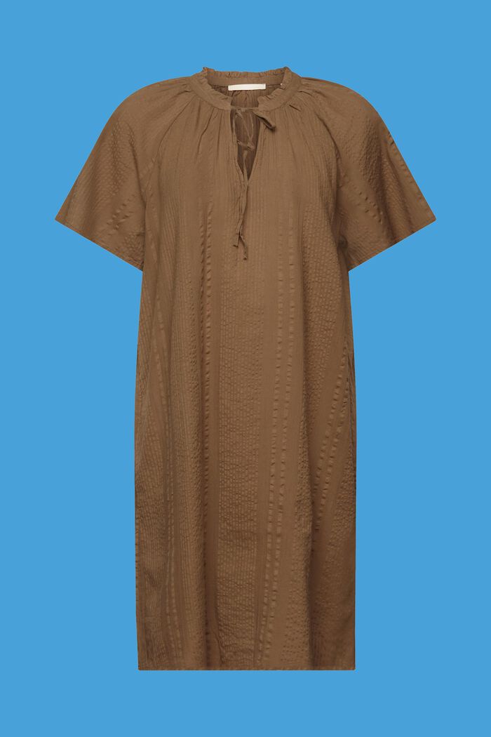 Robe en coton texturé, KHAKI GREEN, detail image number 6
